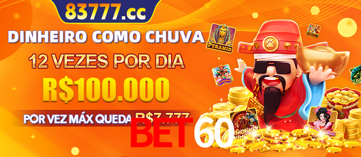 Banner do programa de recompensas Recomende para amigos do BET60, detalhando os bônus por convidar amigos, com prêmios que chegam a R$288.888.