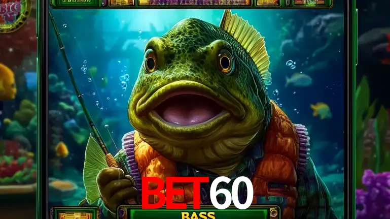Personagem de peixe pescador do popular jogo de slot com tema de pescaria, uma das emocionantes opções de caça-níqueis para jogar e ganhar no cassino BET60.
